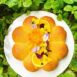 Burnt orange maple sugee butter cake with flower