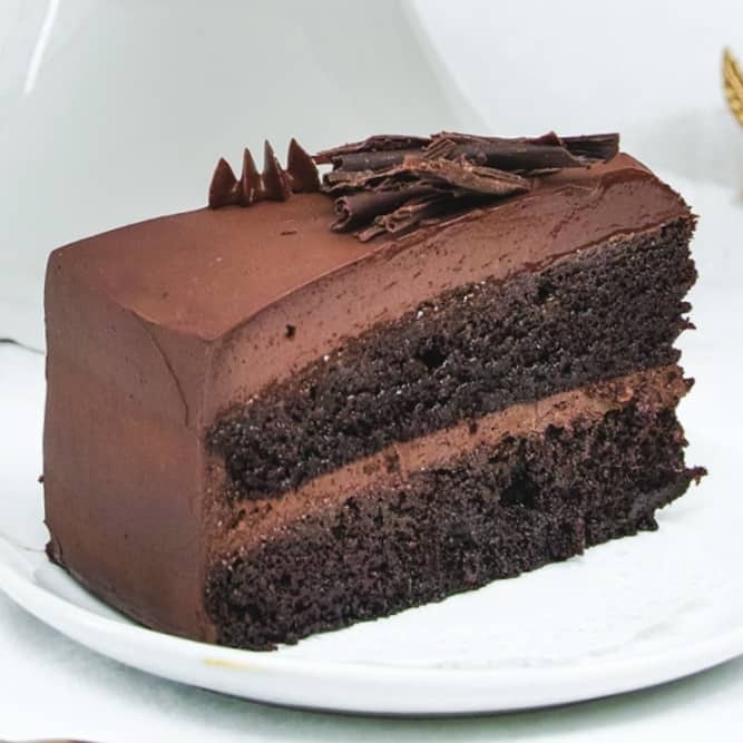 Chocolate Ever After - Dark, dense and fudge chocolate cake with a dark bittersweet chocolate frosting. Recommended for dark chocolate lovers